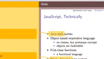 Rich presentation annotations in javascript
